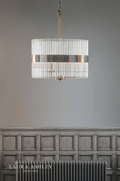 Alexa 3 Light Polished Nickel Pendant with Glass Rods