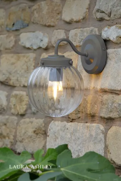 Georgie Outdoor Matt Grey Wall Light IP44