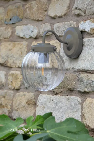 Georgie Outdoor Matt Grey Wall Light IP44