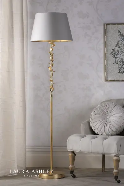 Halton Gold Leaf Floor Lamp C/W Shade