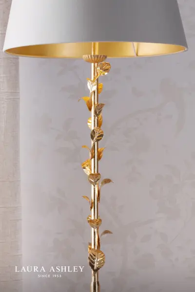 Halton Gold Leaf Floor Lamp C/W Shade