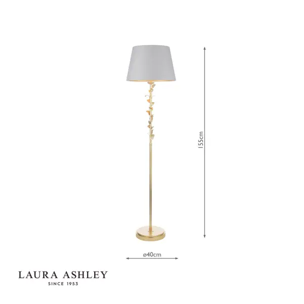 Halton Gold Leaf Floor Lamp C/W Shade