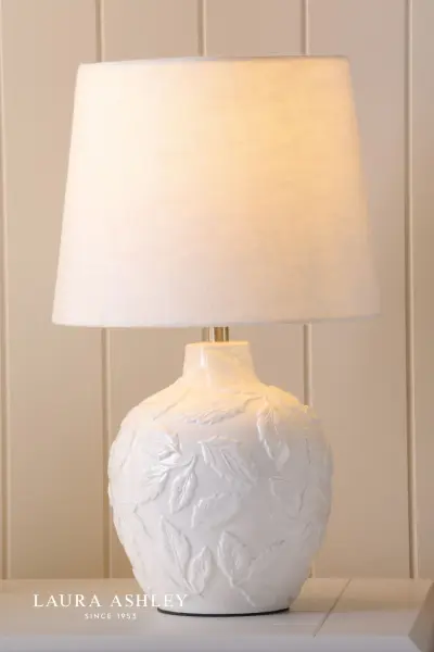 Redhall White Ceramic Table Lamp C/W Shade