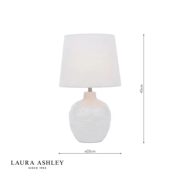 Redhall White Ceramic Table Lamp C/W Shade