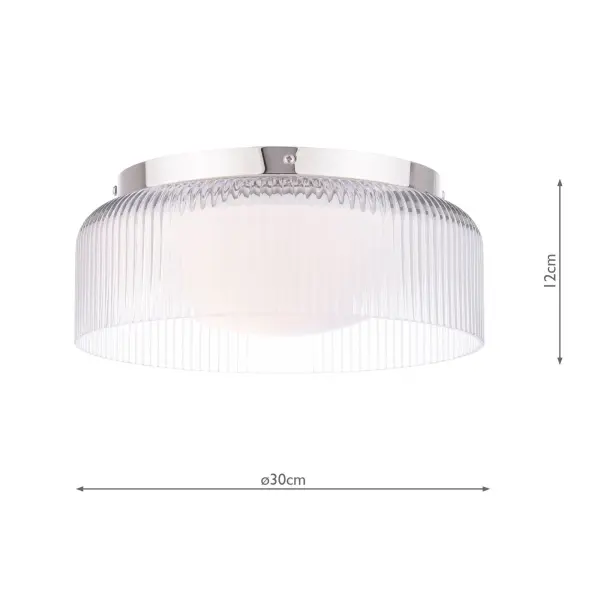 Clarissa Polished Chrome Flush Fitting IP44