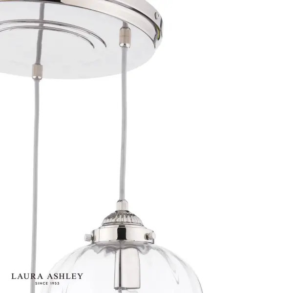 Whitham 3 Light Polished Nickel Cluster Pendant