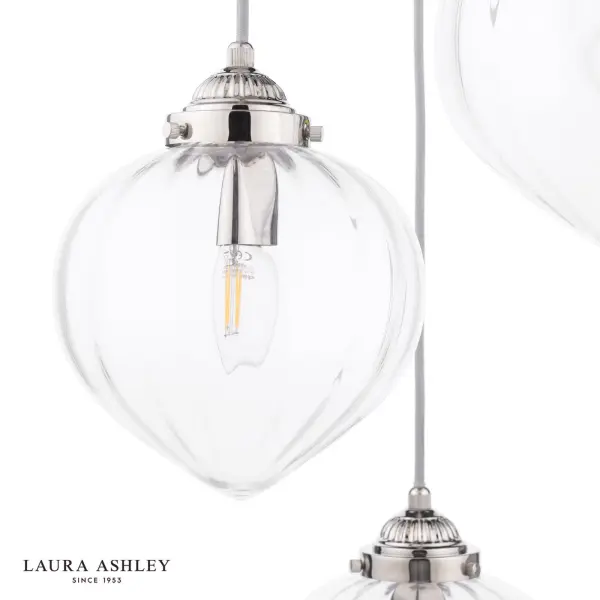 Whitham 3 Light Polished Nickel Cluster Pendant