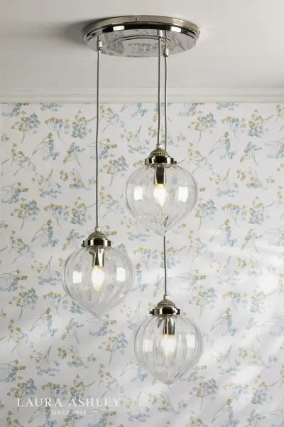 Whitham 3 Light Polished Nickel Cluster Pendant