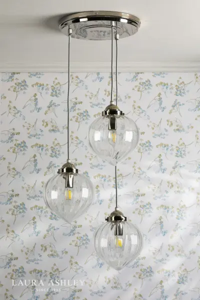 Whitham 3 Light Polished Nickel Cluster Pendant