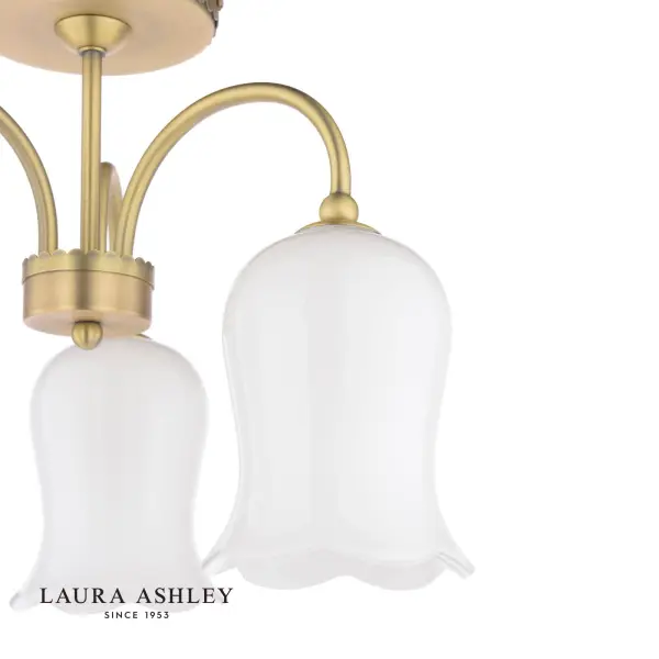 Lidsell Antique Brass Semi Flush Fitting