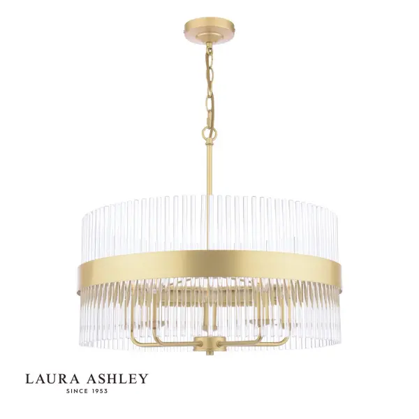 Alexa 5 Light Antique Brass Pendant