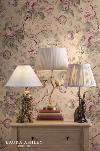 Antique Gold Cocker Spaniel Table Lamp C/W Shade