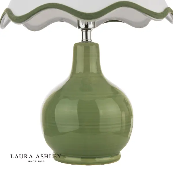 Bramhope Green Ceramic Table Lamp C/W Shade