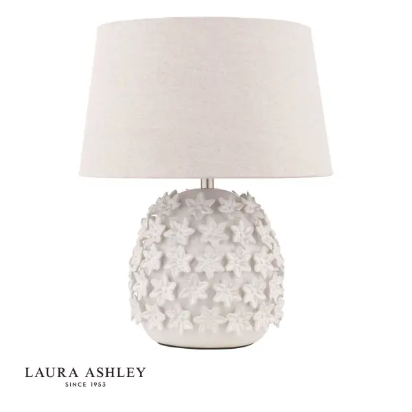 Ingham White Ceramic Table Lamp C/W Shade
