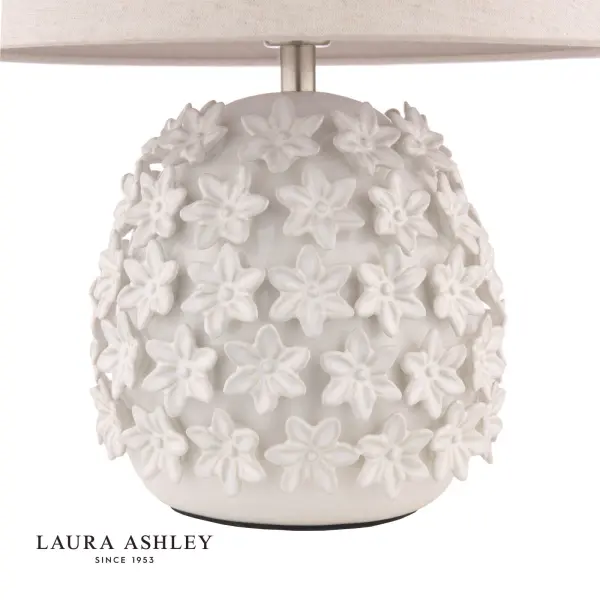 Ingham White Ceramic Table Lamp C/W Shade