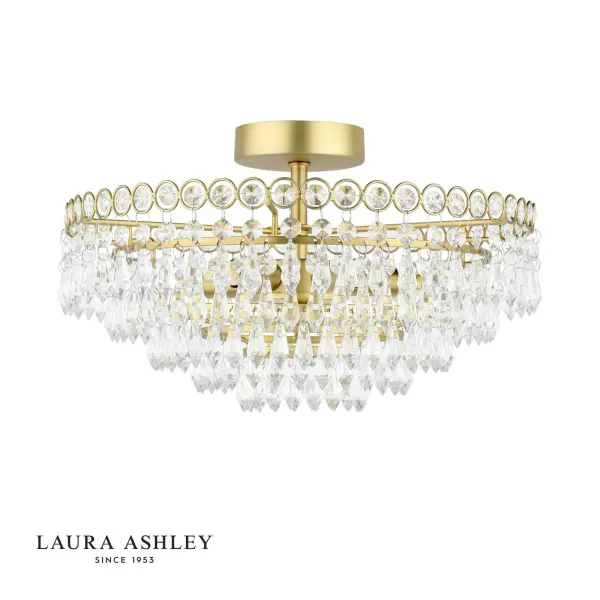 Enid Antique Brass Semi Flush Fitting
