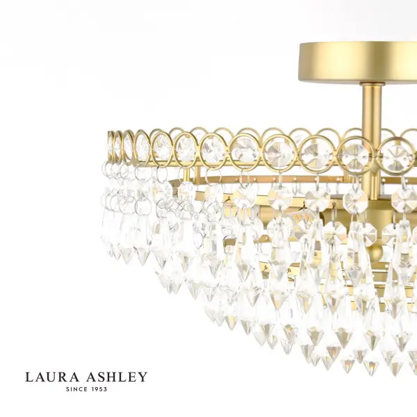 Enid Antique Brass Semi Flush Fitting
