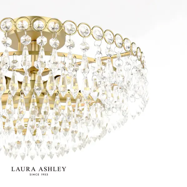 Enid Antique Brass Semi Flush Fitting