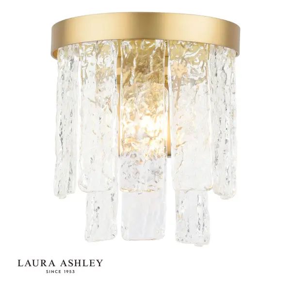 Durnsford Brass & Textured Glass Wall Light