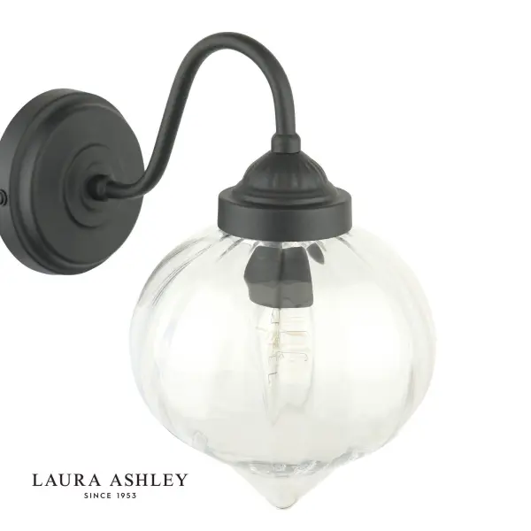 Whitham Matt Black Bathroom Wall Light IP44
