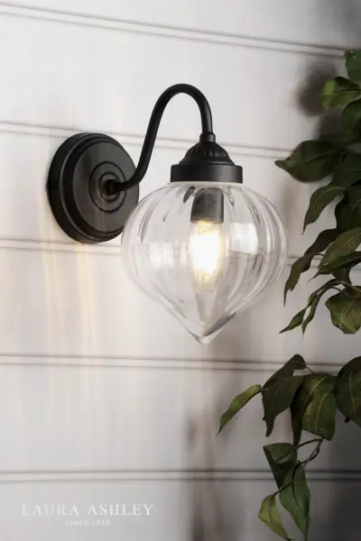 Whitham Matt Black Bathroom Wall Light IP44
