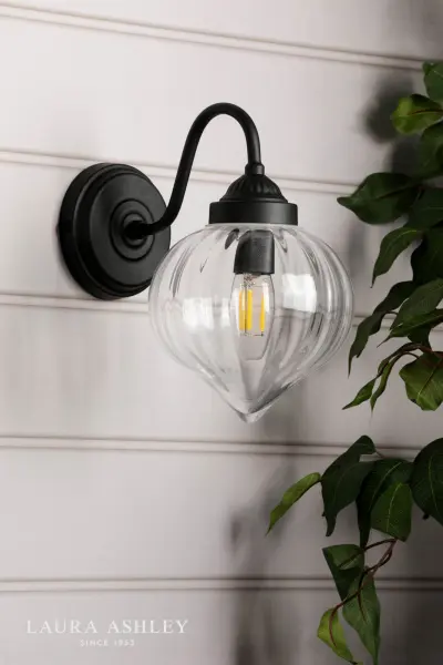 Whitham Matt Black Bathroom Wall Light IP44
