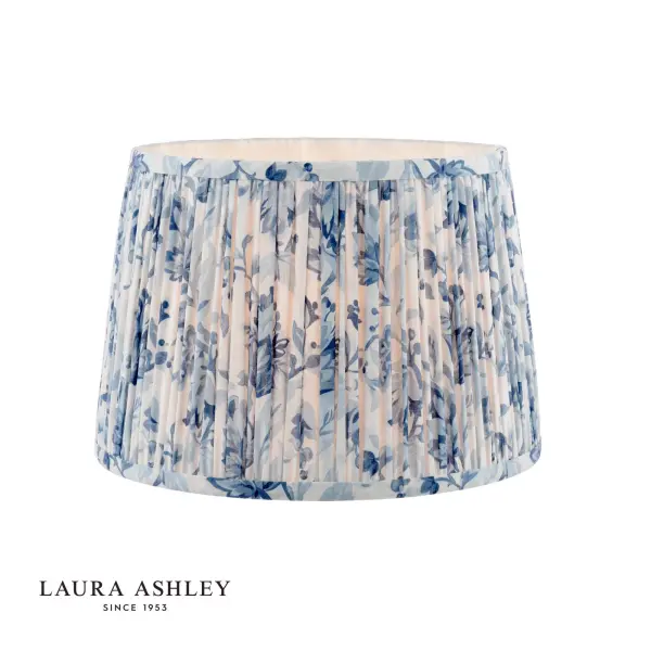 Adwick Blue Cotton Tapered Drum Shade 30cm