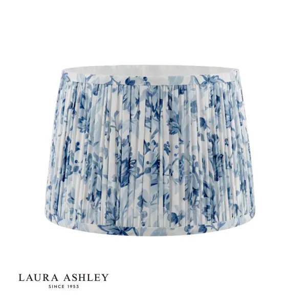 Adwick Blue Cotton Tapered Drum Shade 30cm