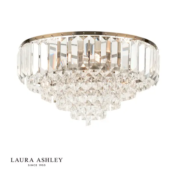 Vienna 3 Light Antique Brass Flush Fitting
