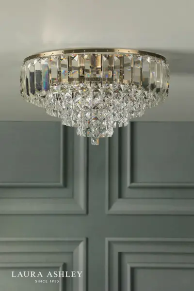 Vienna 3 Light Antique Brass Flush Fitting