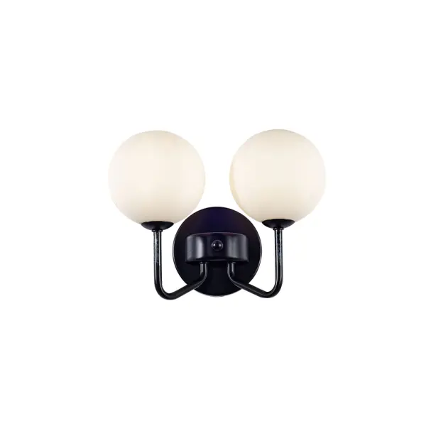 Lando Double Wall Light in Matt Black