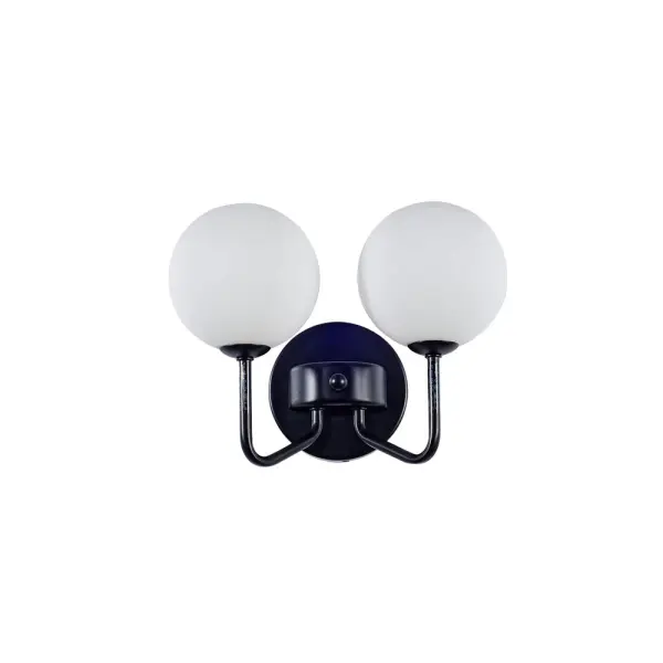 Lando Double Wall Light in Matt Black