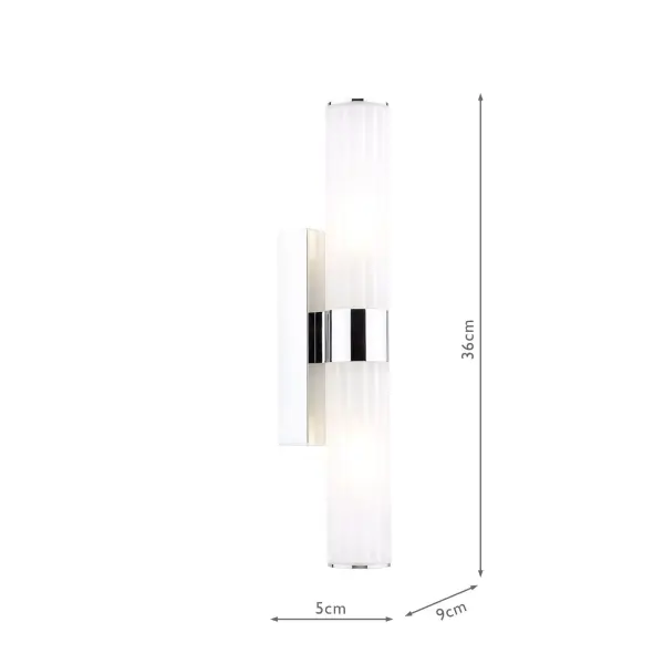 Lars Polished Chrome Up & Down Bathroom Wall Light