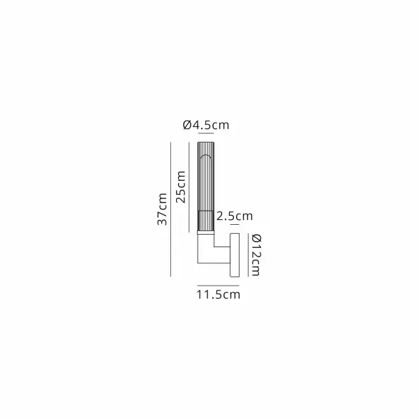 Dee Single Wall Light in Gold IP44