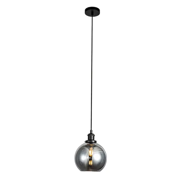 Lewis Small Glass Ball Pendant Matt Black