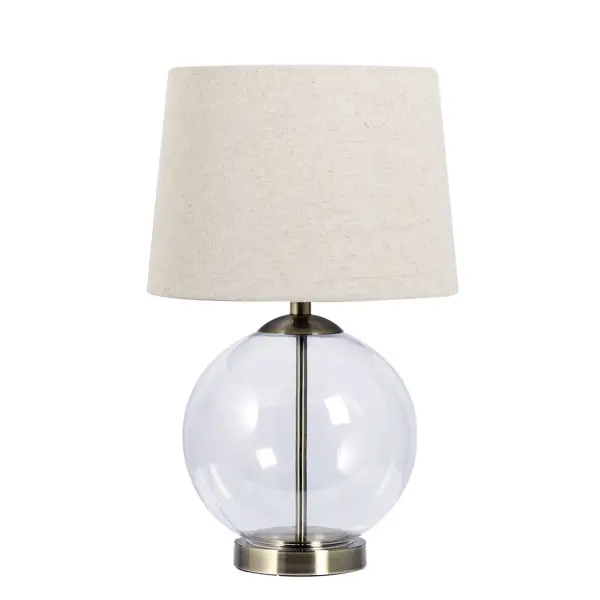 Lewis Antique Brass Table Lamp C/W Shade