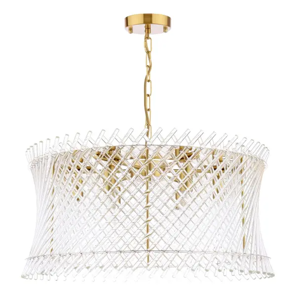 Loire 6 Light Natural Brass Pendant