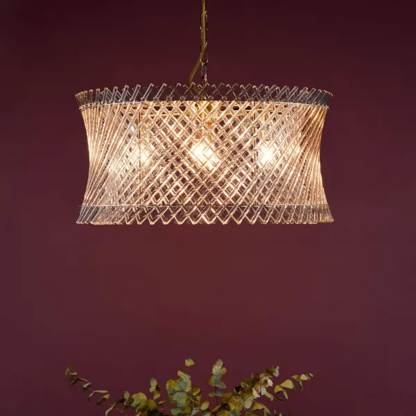 Loire 6 Light Natural Brass Pendant