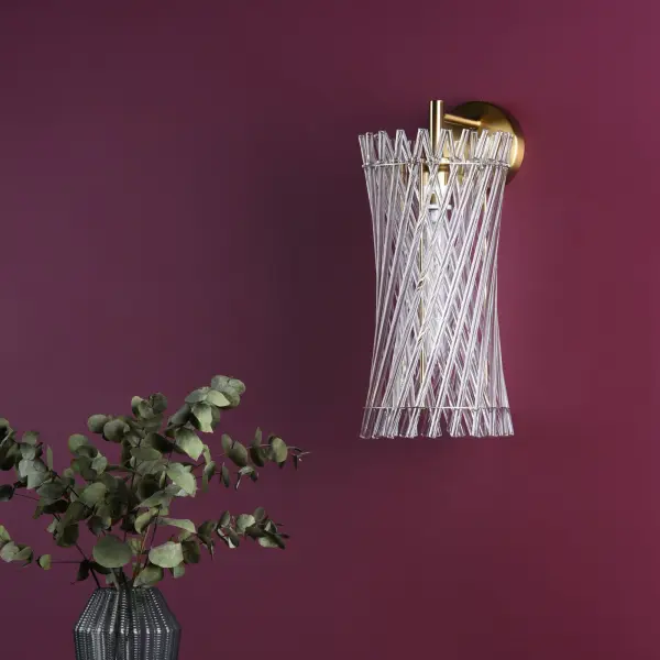 Loire Natural Brass Wall Light