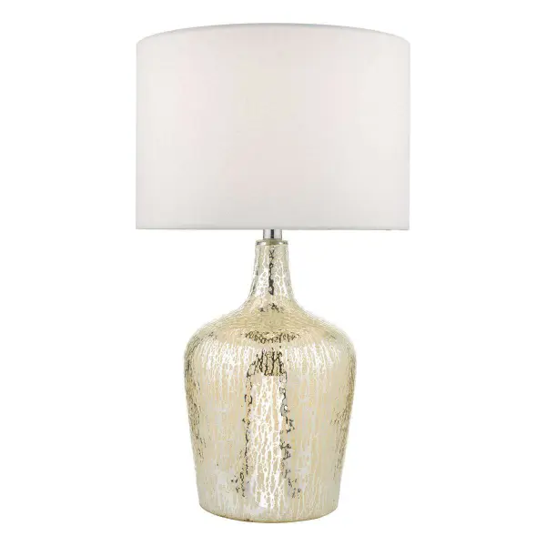 Lolek Table Lamp Silver Glass with Shade