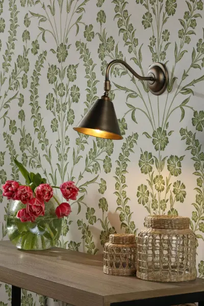 London Adjustable Wall Light Antique Brass