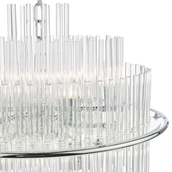 Lukas 13 Light Pendant Polished Chrome & Clear Glass