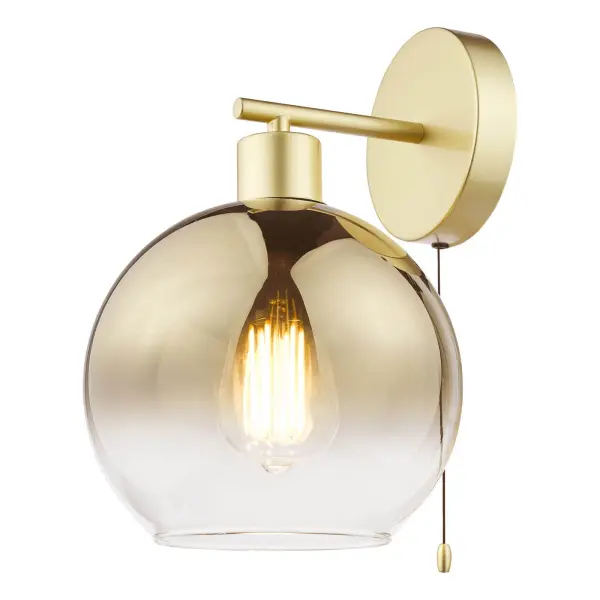 Lycia Satin Gold & Gold Ombre Glass Wall Light