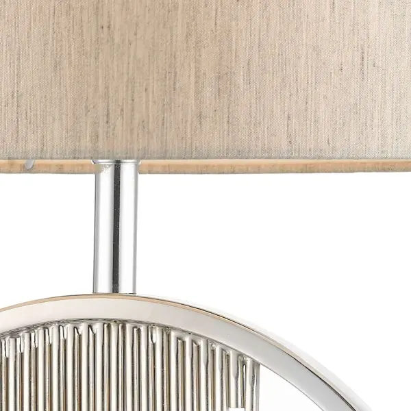 Manhatten Polished Chrome and Crystal Table Lamp c/w Shade