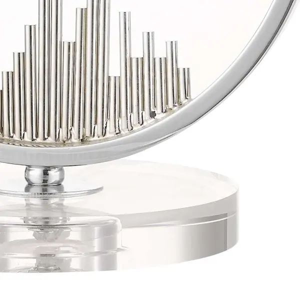 Manhatten Polished Chrome and Crystal Table Lamp c/w Shade