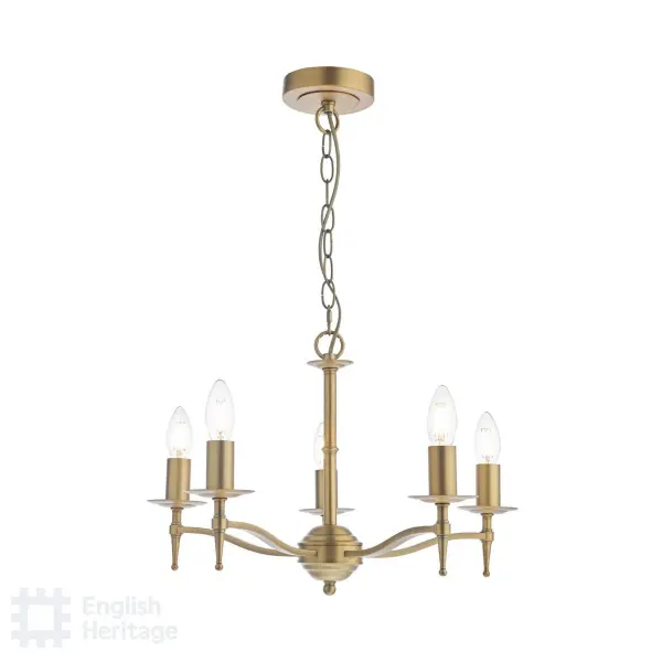 Marble Hill Aged Brass 5 Light Pendant