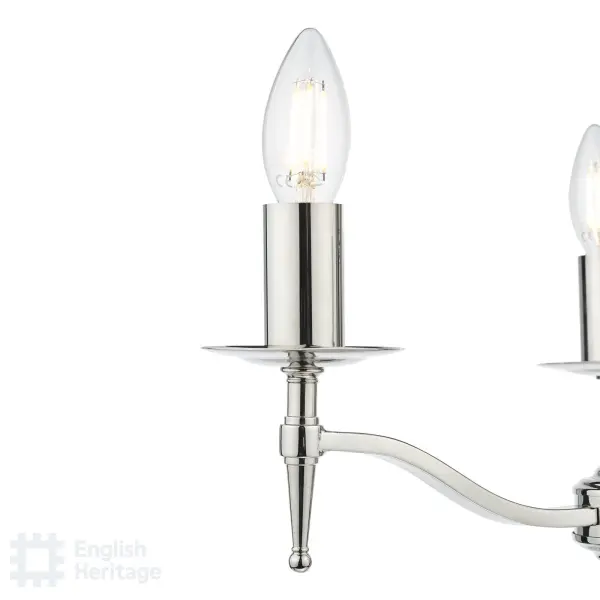 Marble Hill Polished Nickel 3 Light Pendant
