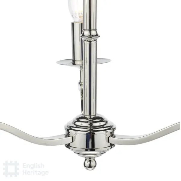 Marble Hill Polished Nickel 3 Light Pendant