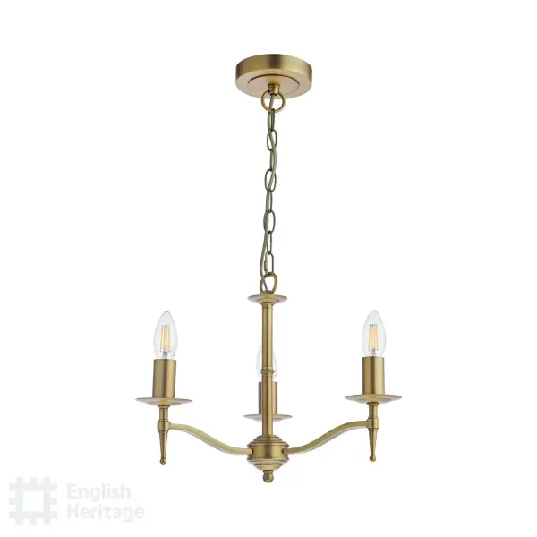 Marble Hill Aged Brass 3 Light Pendant