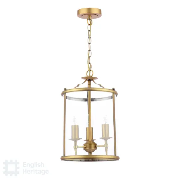Marble Hill Aged Brass & Glass Pendant